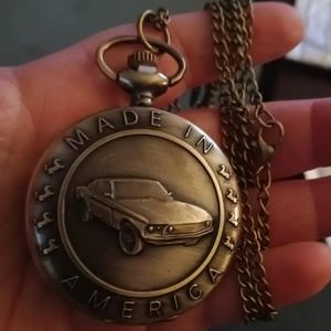 New Ford mustang classic car pocket watch. Badges, Car Door Lights avail…